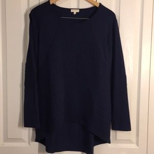 Occasionally Made Navy high low tunic Sz M